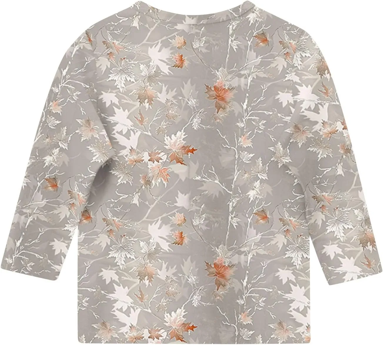 3/4 Sleeve Length Sleeve Girls Tops Funny Leaf Print Shirts 2025 Trendy Summer Tshirts Cute Preppy Blouses Outfits