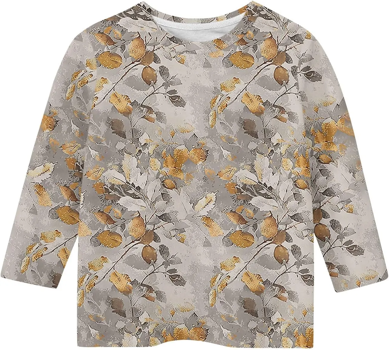 3/4 Sleeve Length Sleeve Girls Tops Funny Leaf Print Shirts 2025 Trendy Summer Tshirts Cute Preppy Blouses Outfits