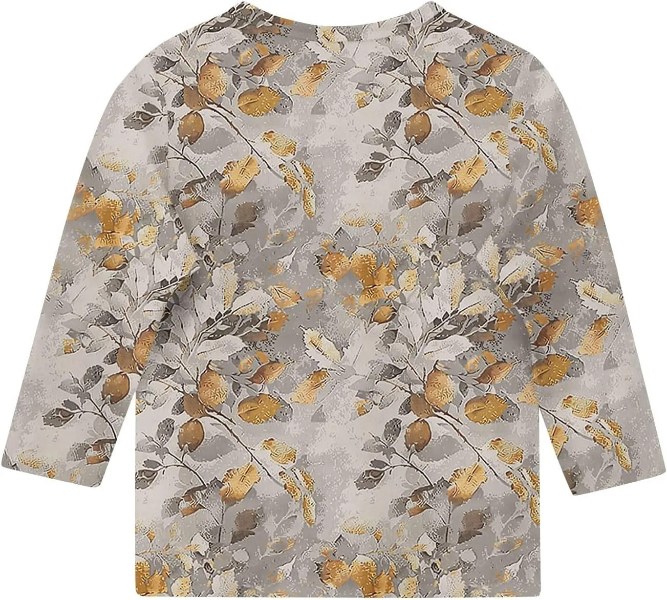 3/4 Sleeve Length Sleeve Girls Tops Funny Leaf Print Shirts 2025 Trendy Summer Tshirts Cute Preppy Blouses Outfits