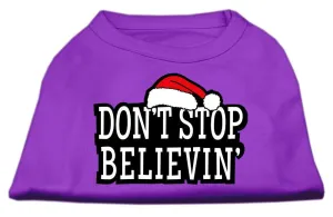 Don't Stop Believin' Screenprint Shirts Purple XS (8)
