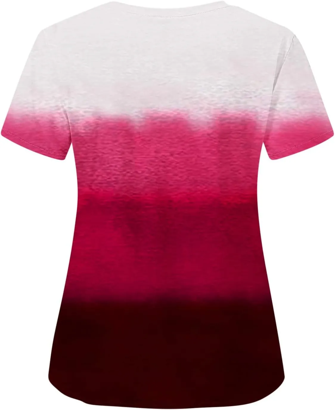 Firzero Scrub Tops for Women Casual Floral Printed Short Sleeve Nurse Work Uniform Lightweight V Neck Top with Pockets