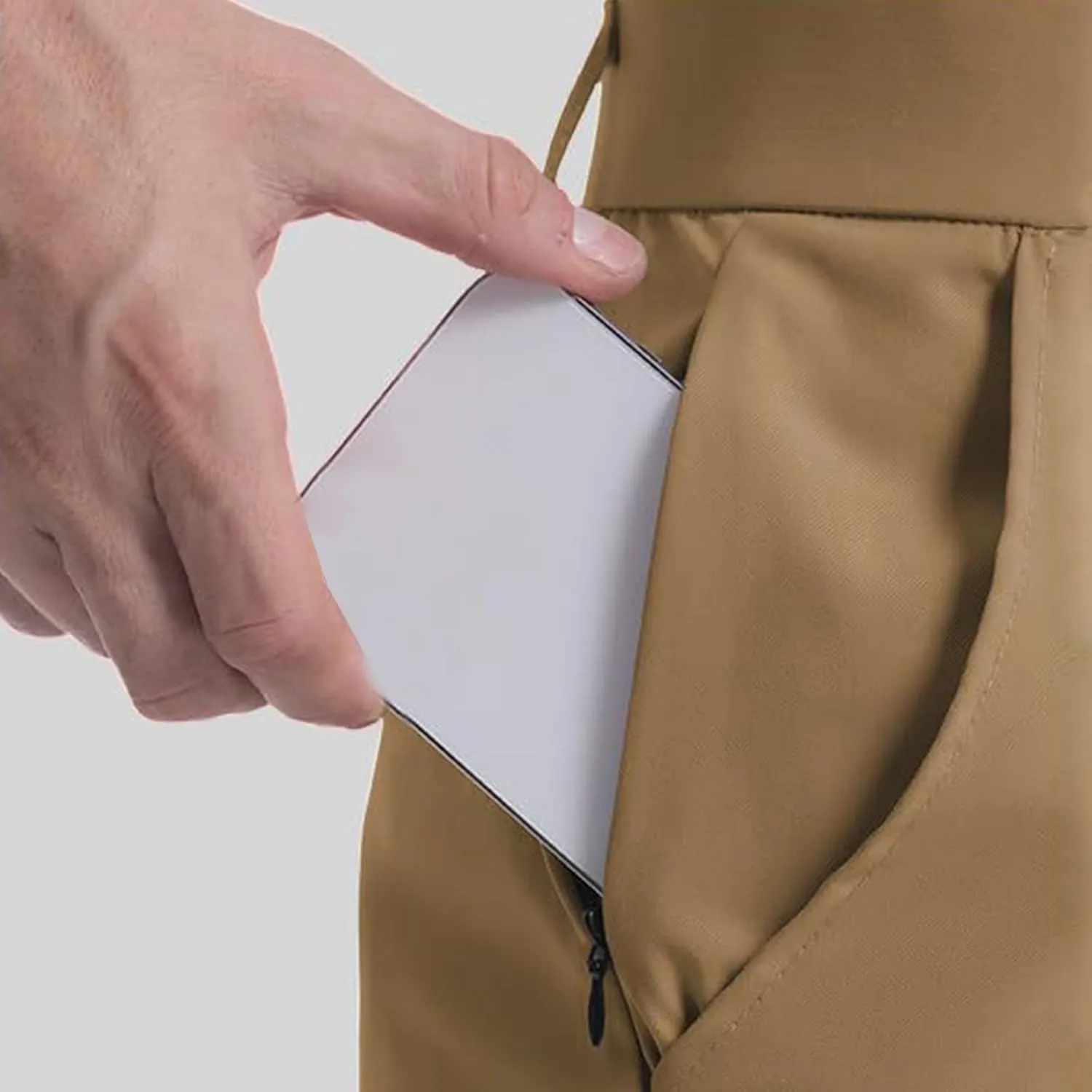 Golf Joggers Stretch Pants Men Slim Fit Baggy Casual Tapered Pants with Pockets Zipper Work Athletic Joggers Trousers