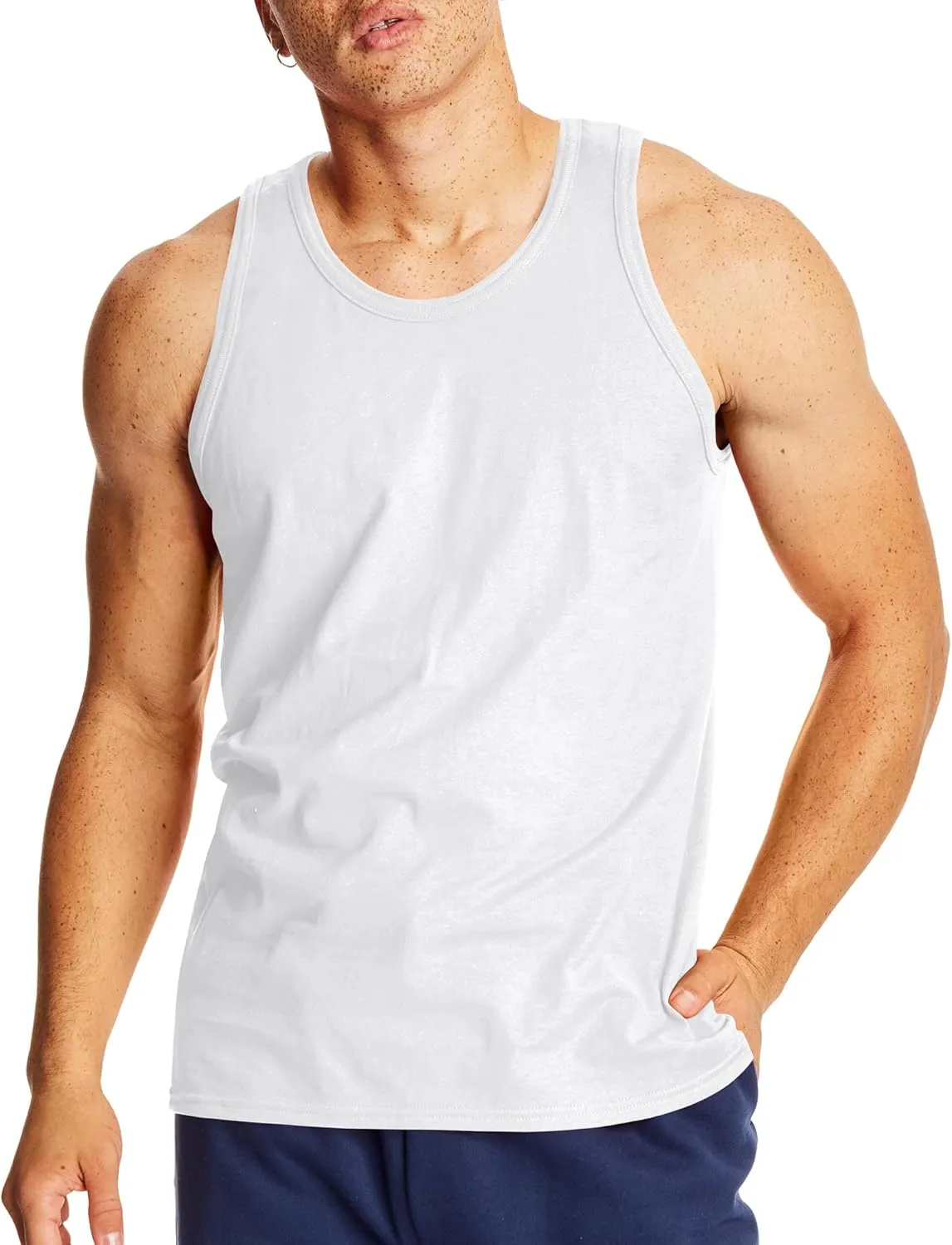 Hanes Mens Performance Tank, X-Temp Moisture-Wicking Tank Top, Solid Colors, 2-Pack