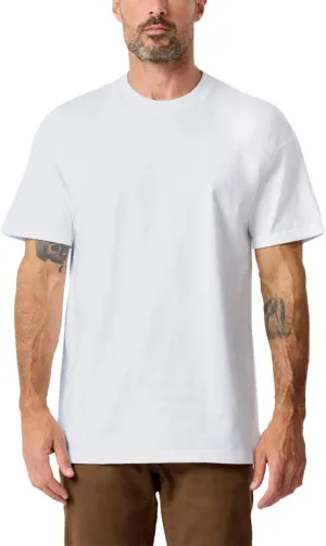 INTO THE AM Men's Heavyweight T Shirts for Men S - 3XL Boxy 100% Cotton Heavy Duty Thick Weight Tshirt