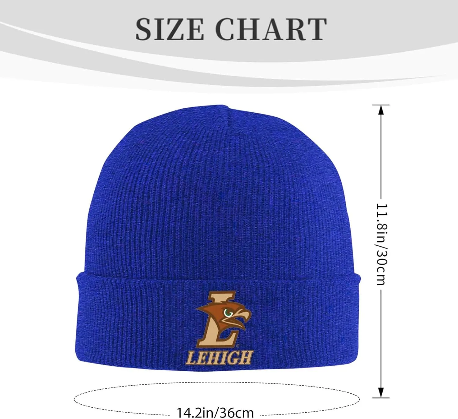 Lehigh University Logo Classic Warm Winter Knit Cap Fleece Lined Beanie Hat