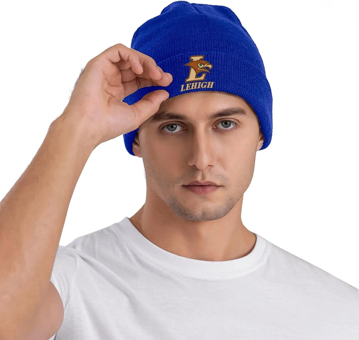 Lehigh University Logo Classic Warm Winter Knit Cap Fleece Lined Beanie Hat