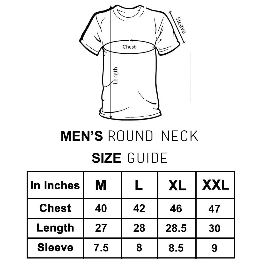 Nutcase Designer Round Neck Men's T-Shirt Wrinkle-Free Poly Cotton Tees - X