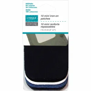 UNIQUE SEWING Denim & Drill Patches Assorted - 5 x 7.5cm (2" x 3") - 10pcs